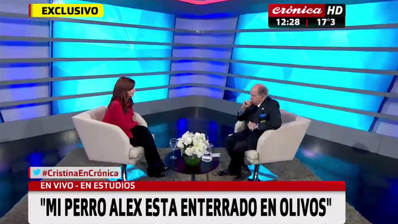 Las placas de la visita de CFK a Crónica.