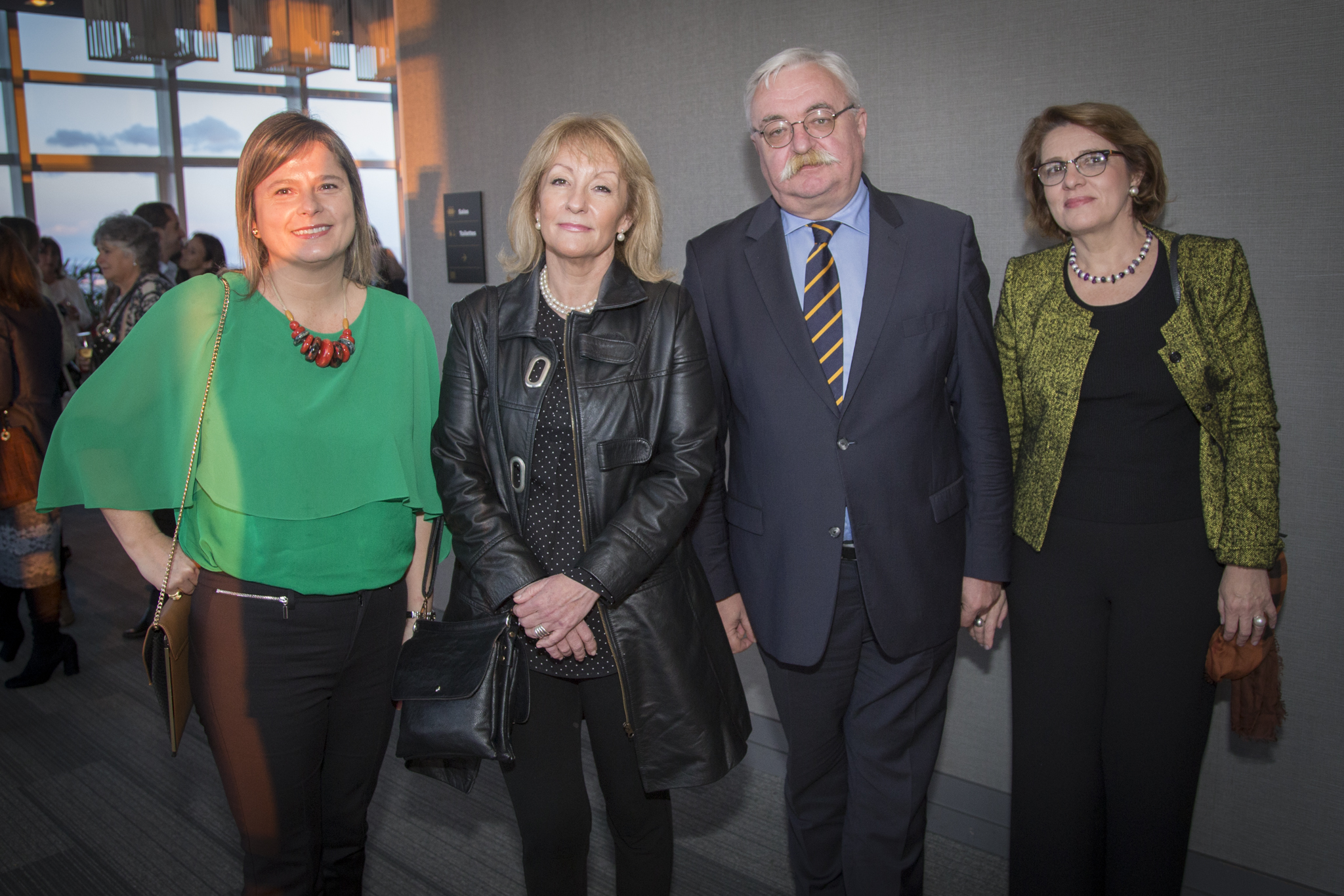 Andrea Bellolio, Carolina Cosse, Embajador de Rusia Alexey Labetskiy, Ekaterina Labetskaya.