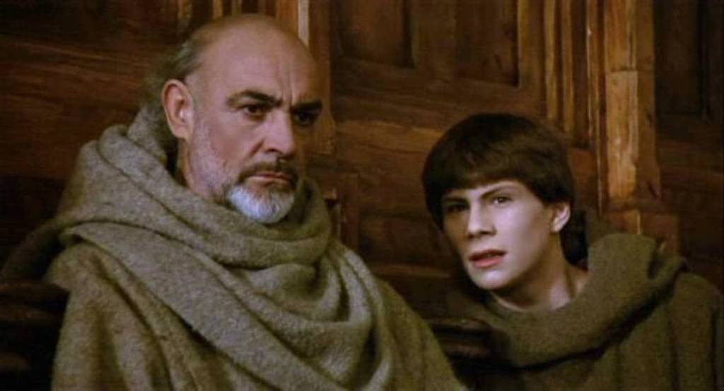 Sean Connery y Christian Slater en "El nombre de la rosa"