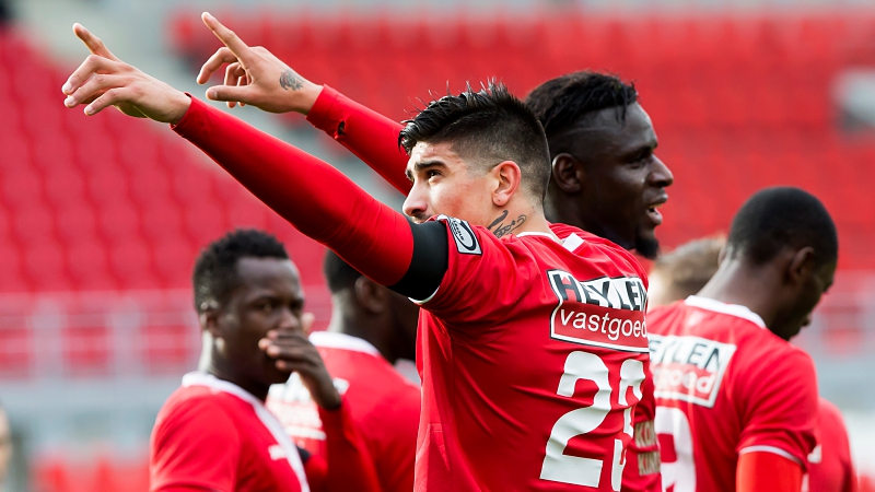 Joaquín Ardaiz marcó su segundo gol en el fútbol europeo. Foto: sport.be