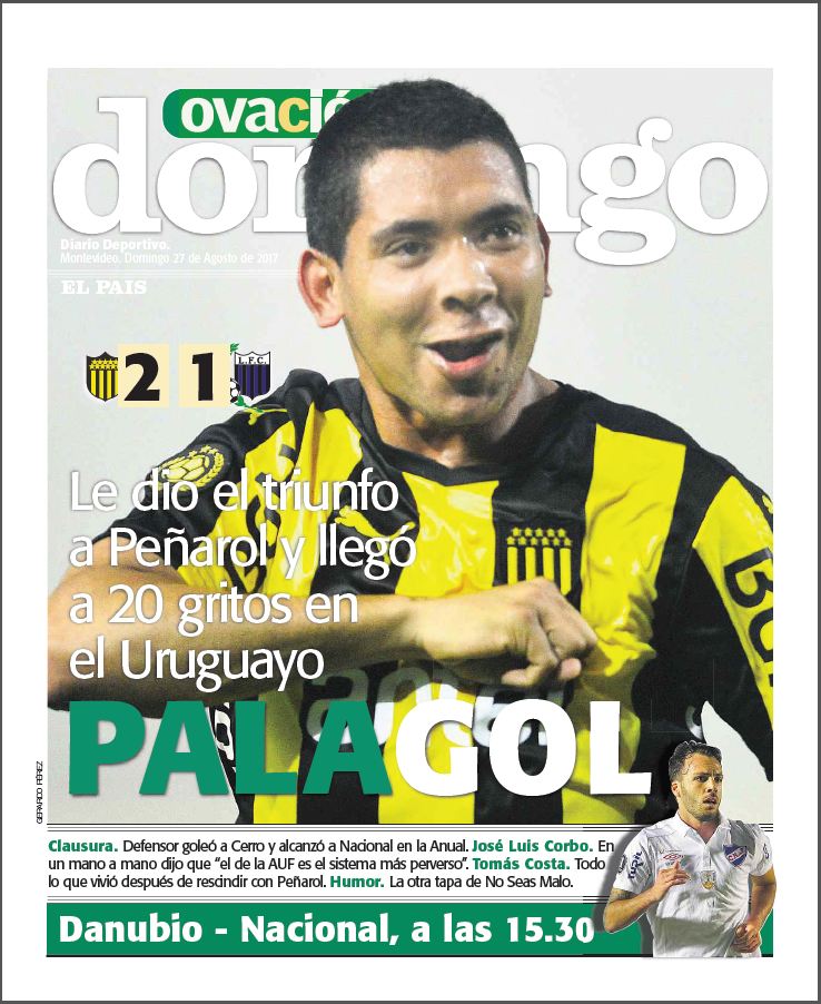 Portada de Ovación del 27 de agosto de 2017.