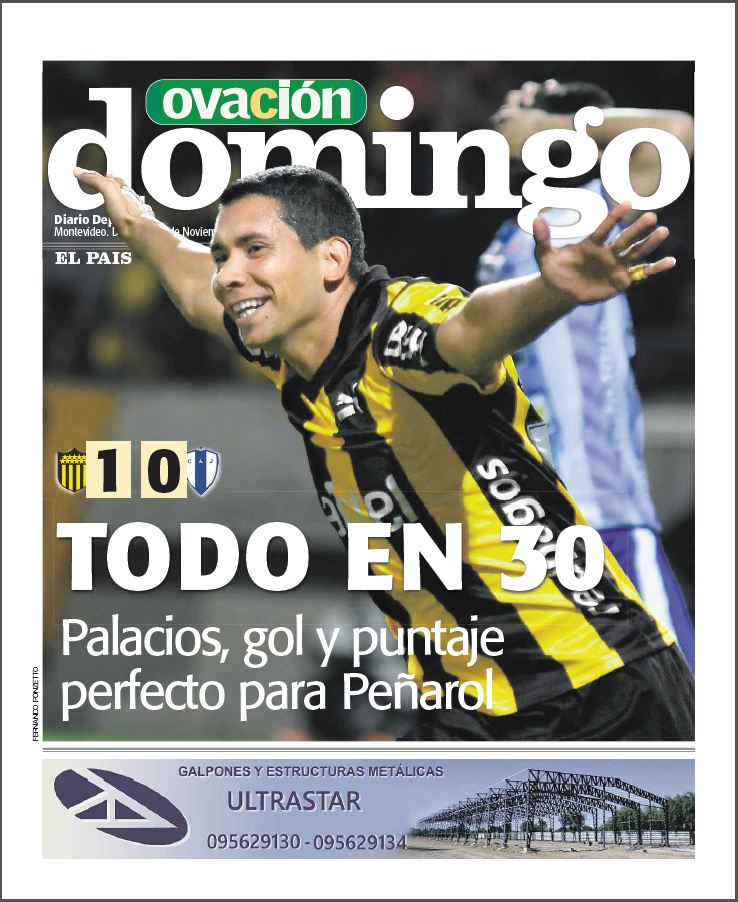 Portada de Ovación del 12 de noviembre de 2017.