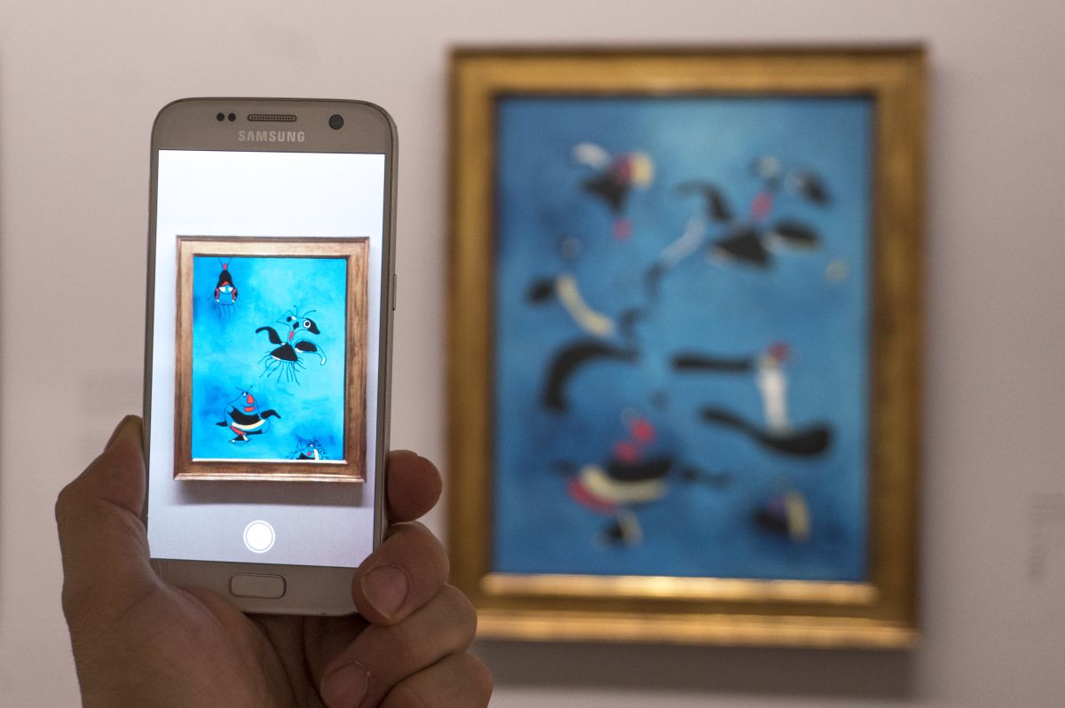 Realidad aumentada en el Museo Albertina de Viena. Foto: AFP