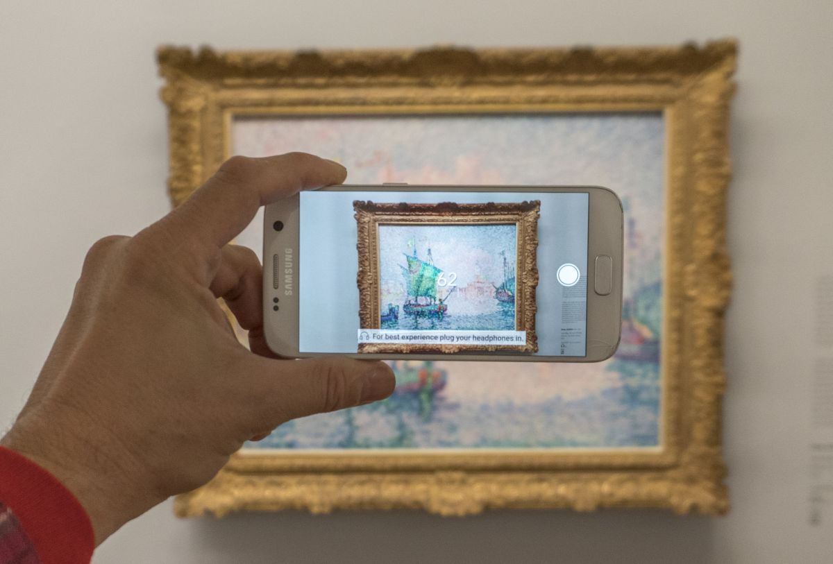 Realidad aumentada en el Museo Albertina de Viena. Foto: AFP