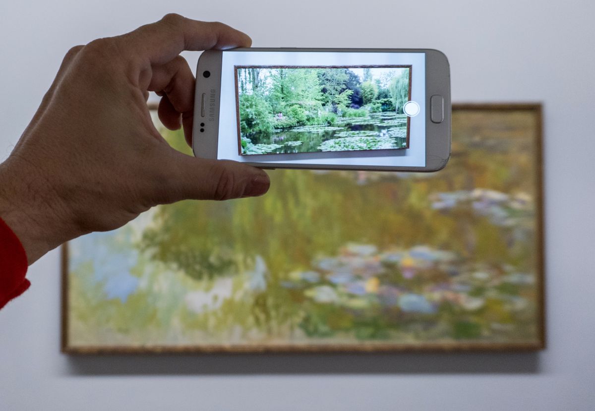 Realidad aumentada en el Museo Albertina de Viena. Foto: AFP