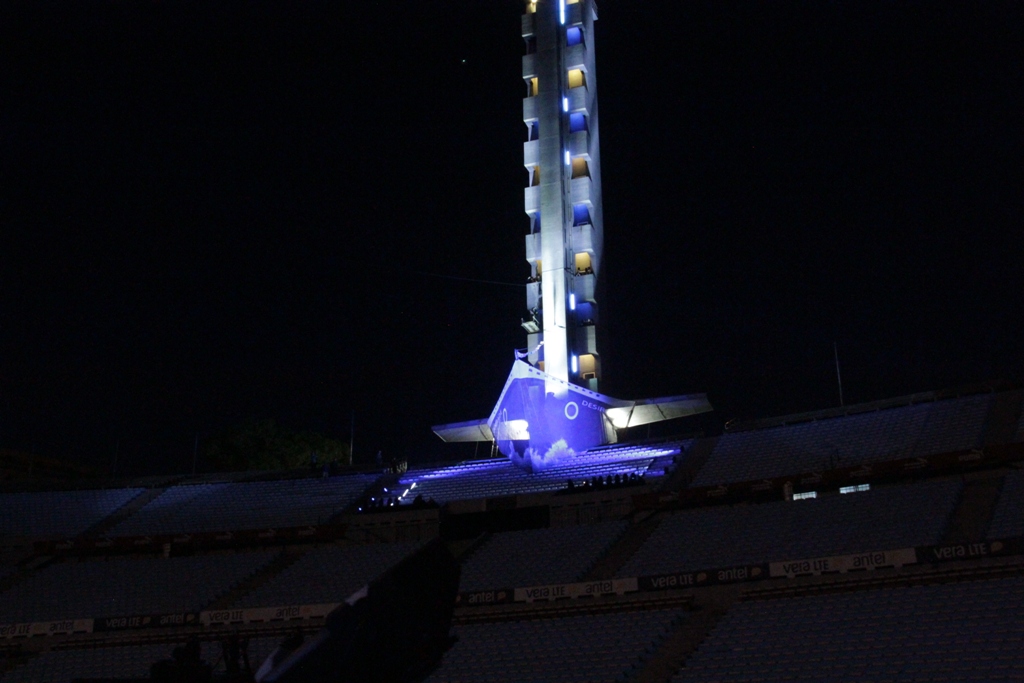 Ensayo general de El Delirio en el Estadio Centenario. Foto: Gabriel Rodríguez