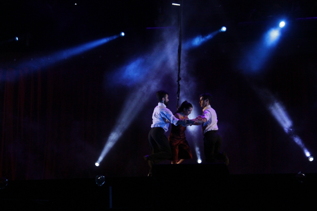Ensayo general de El Delirio en el Estadio Centenario. Foto: Gabriel Rodríguez