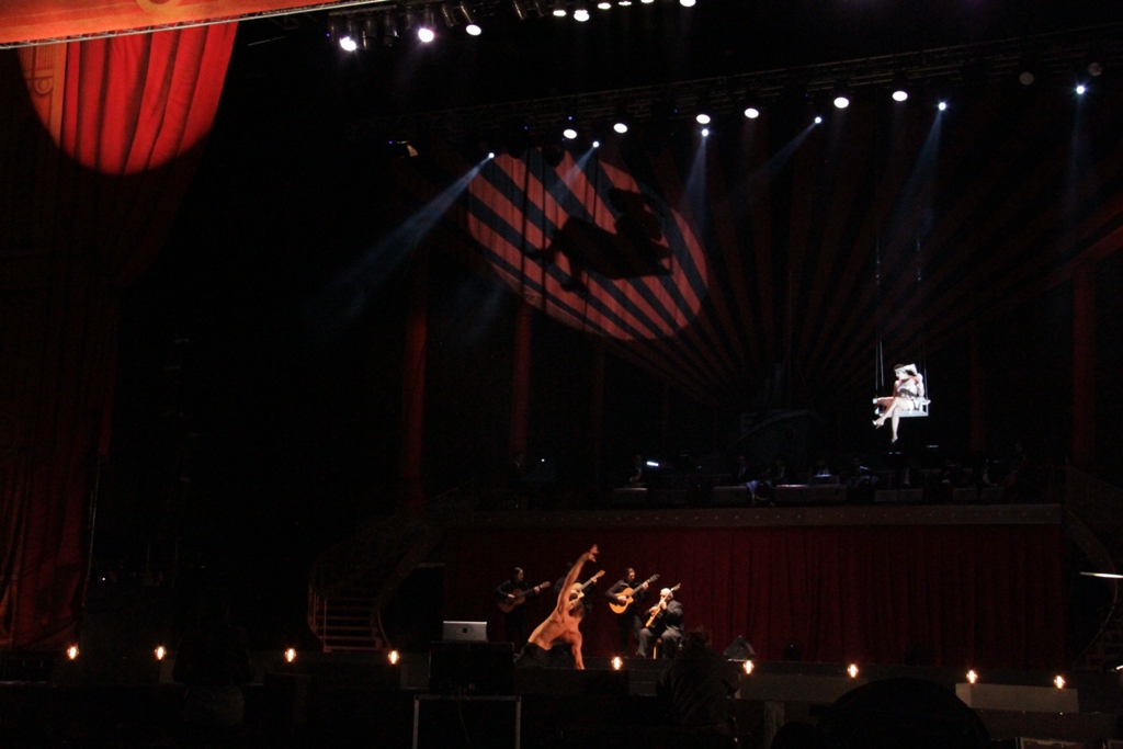 Ensayo general de El Delirio en el Estadio Centenario. Foto: Gabriel Rodríguez
