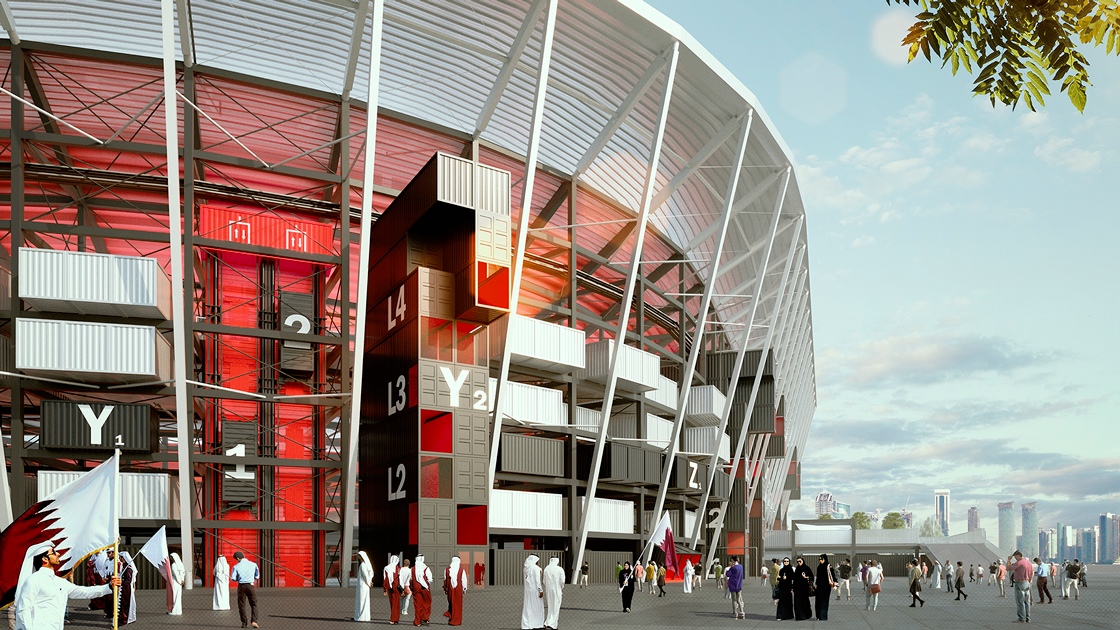 El estadio Ras Abu Aboud de Qatar 2022, desmontable y reutilizable. Foto: sc.qa