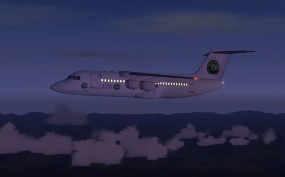 Avión Lamia de Chapecoense