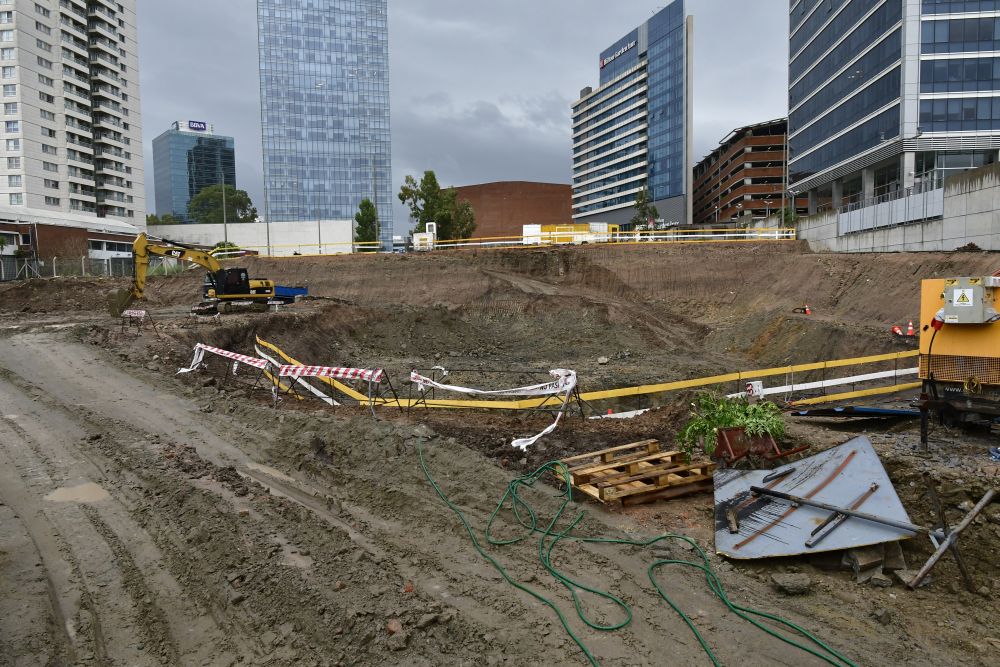 El pozo: ya se ha adelantado en algo la obra con excavaciones. Foto: F. Ponzetto