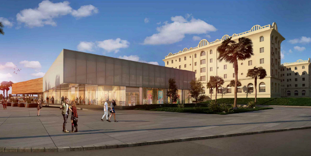 En el ala Este, en las afueras del Argentino Hotel, se instalará nueva estructura. Foto: Gentileza Estudio Gómez Platero