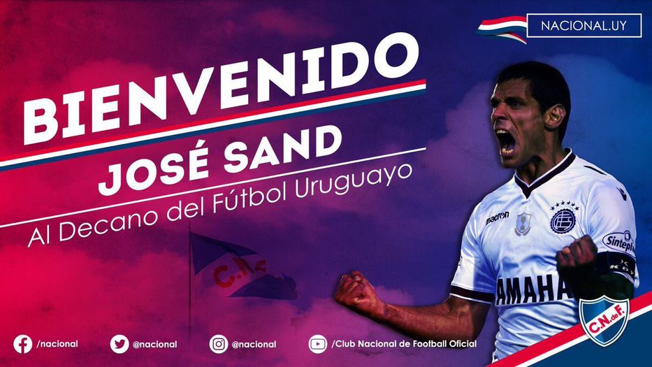 La imagen de Nacional en Twitter con la llegada de José Sand.