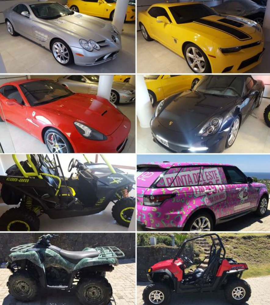 Los vehículos de la chacra de Balcedo. Foto: Infobae.