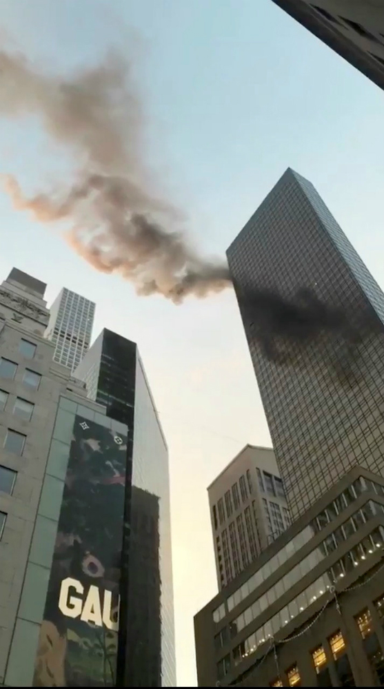 Incendio en la Torre Trump de Manhattan. Foto: Reuters.