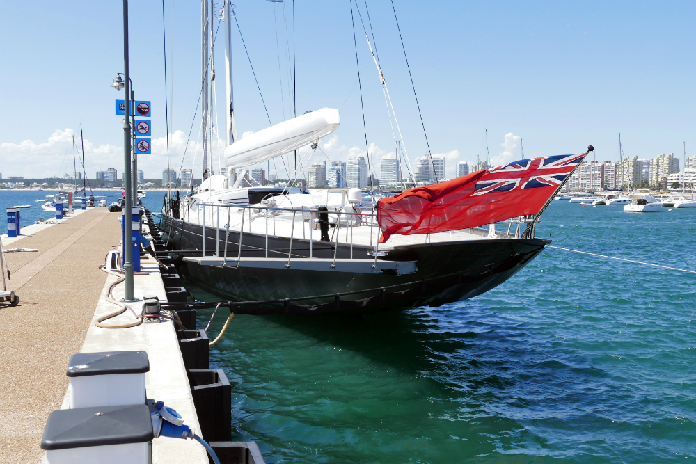 El yate más grande: el Pink Gin llegó al puerto de Punta del Este el 11 de diciembre y se va hoy. Foto: R. Figueredo