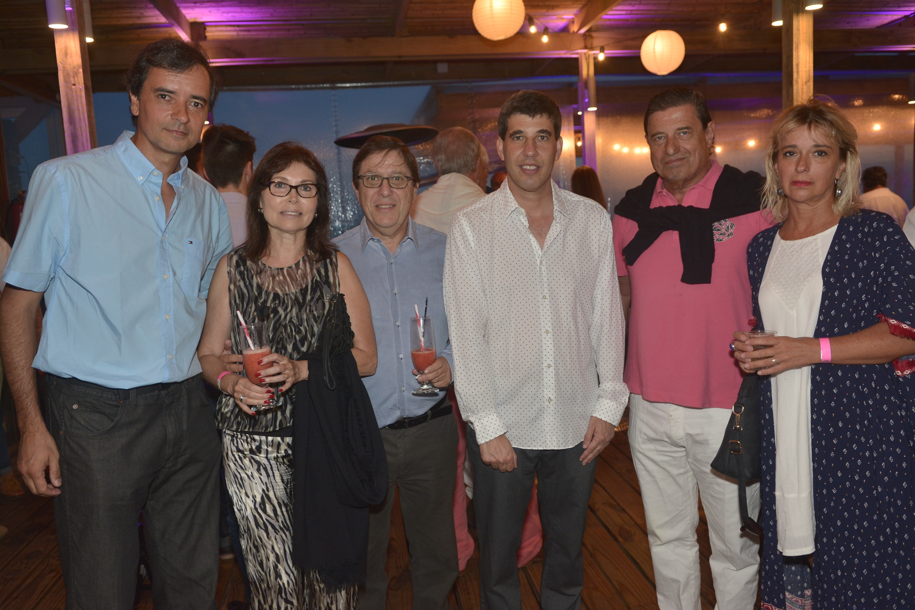 Carlos Casto, Miguel Kiguel y Sra, Alejandro Simón y Bernardo Berro y Sra.