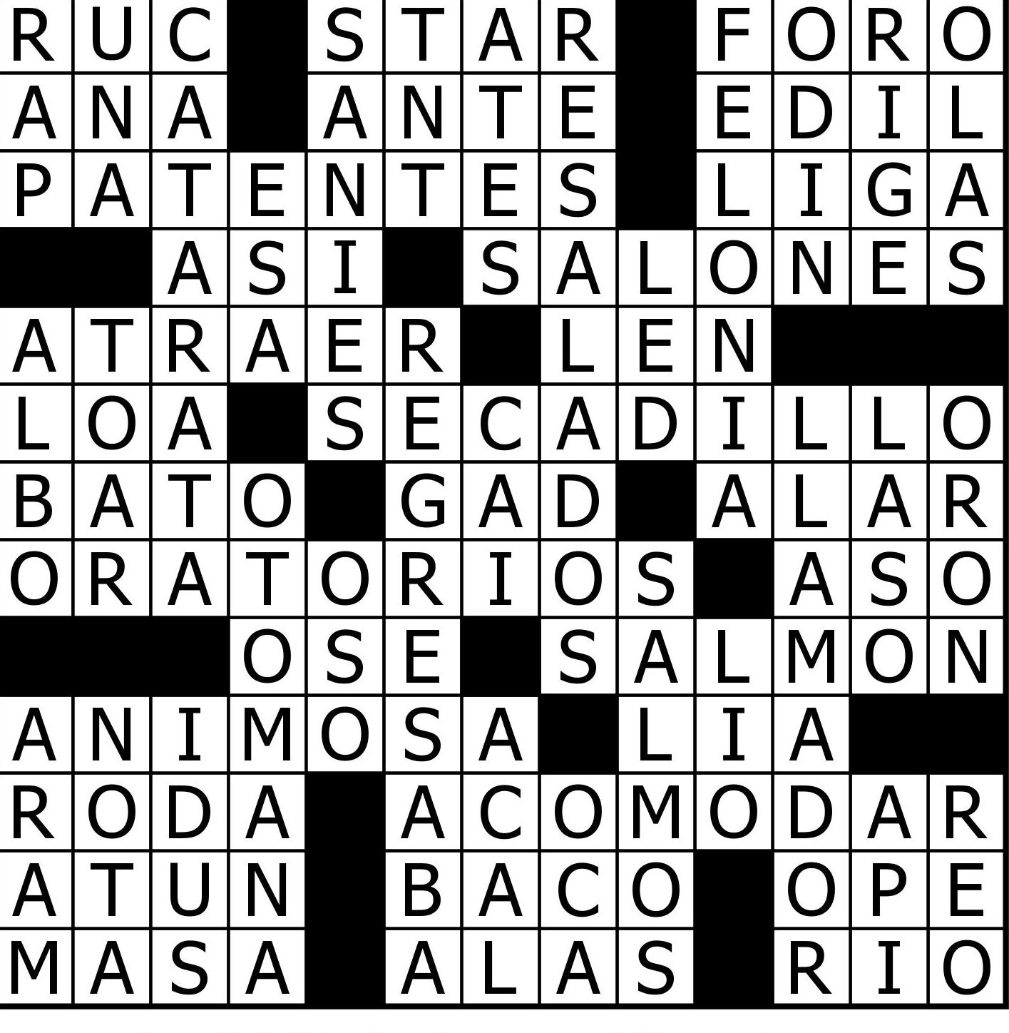 Solución Crucigramas