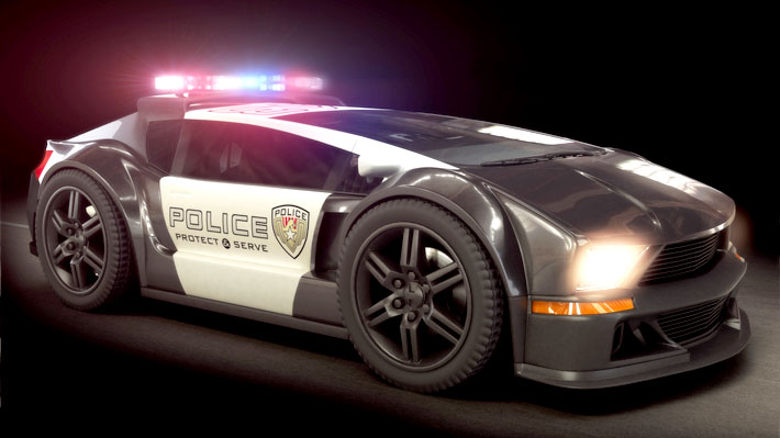 El auto policial autónomo capaz de controlar el tráfico en las carreteras. Foto: Shutterstock