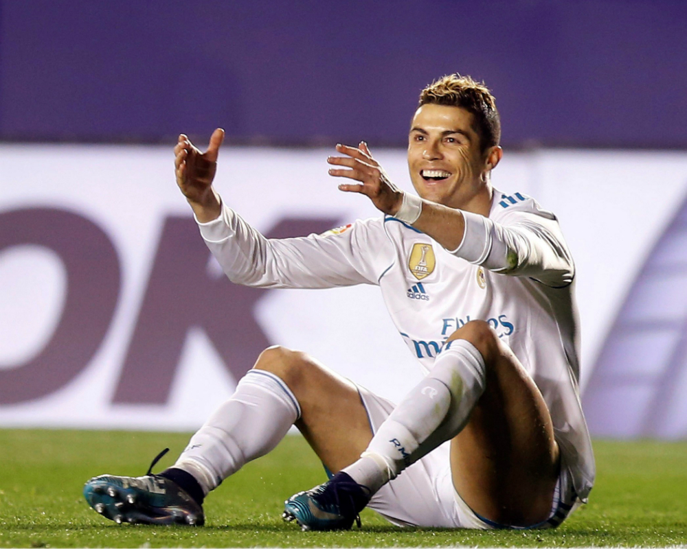 Cristiano Ronaldo frente al Levante. Foto: EFE