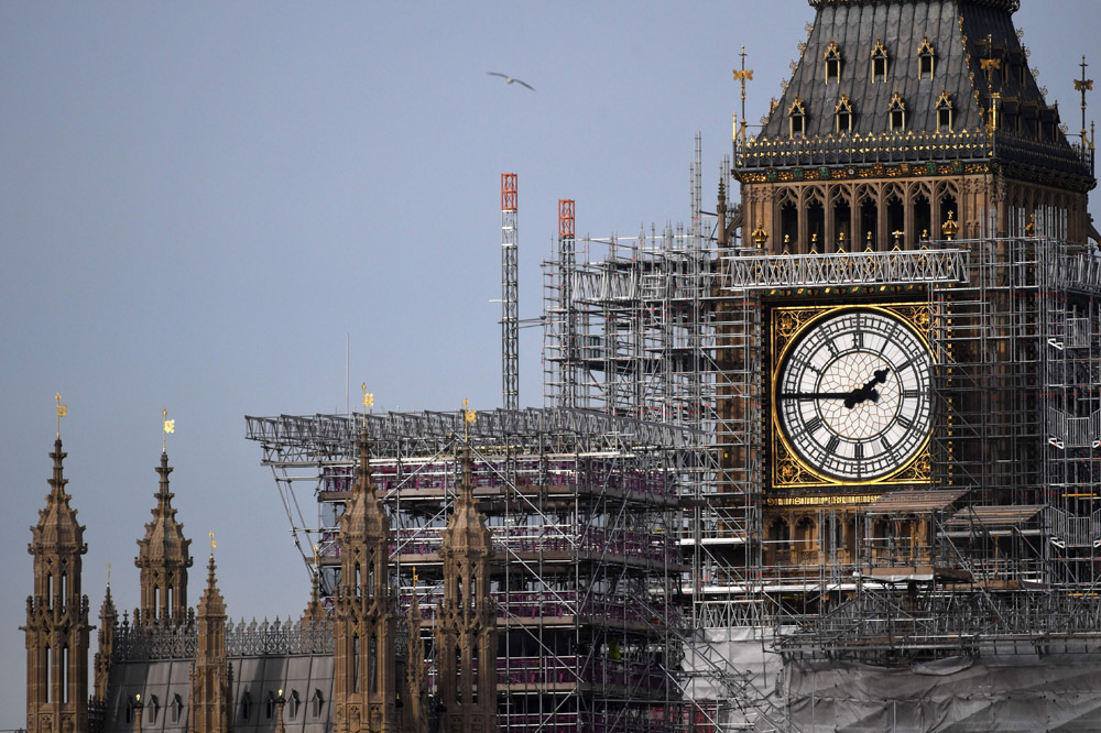 El Palacio de Westminster, con su Big Ben, es la sede de las Cámaras de los Lores y de los Comunes. Foto: AFP