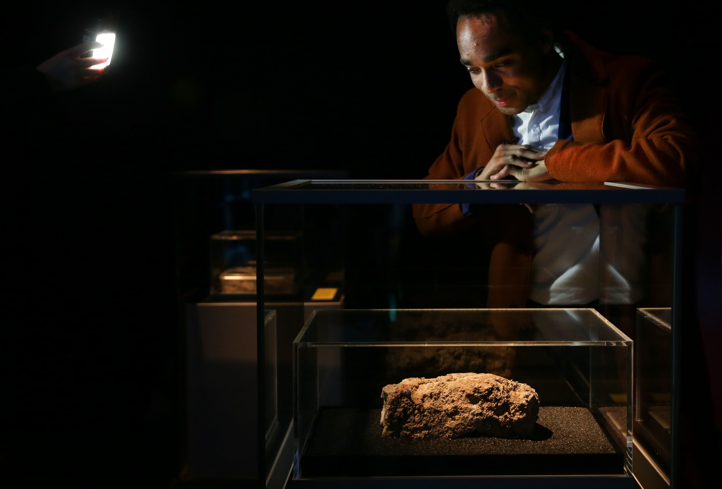 El fatberg expuesto en Londres. Foto: AFP