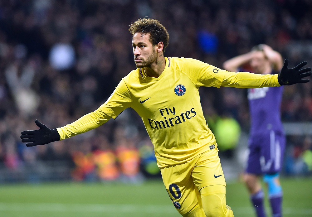 Neymar festejando el gol del PSG. Foto: AFP