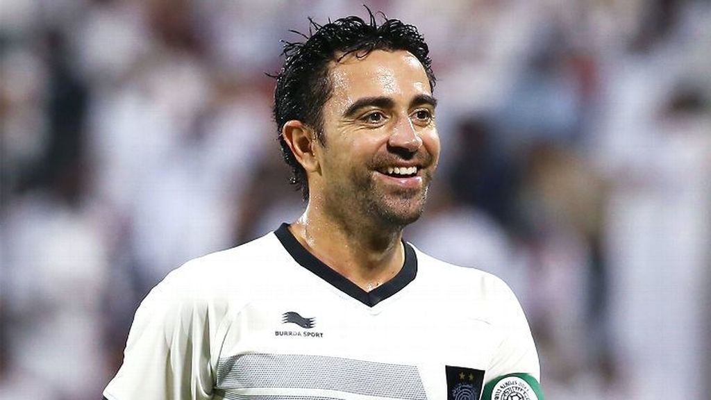 Xavi Hernández jugando en Qatar