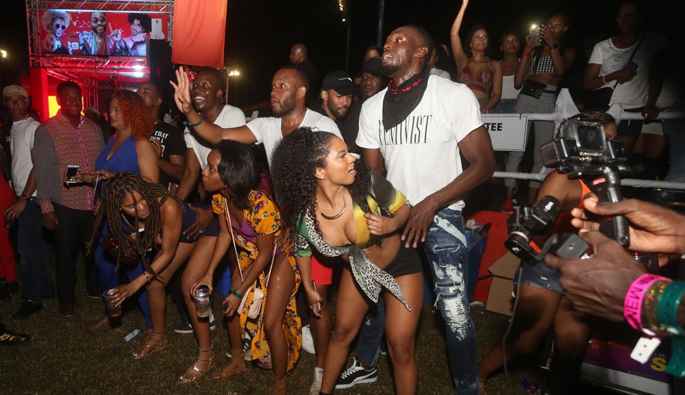 Usain Bolt en una fiesta del carnaval de Trinidad y Tobago. Foto: EFE