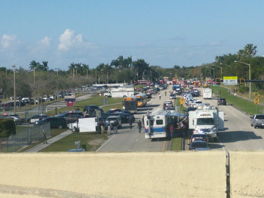 Tiroteo en una secundaria de Miami.Foto: Reuters