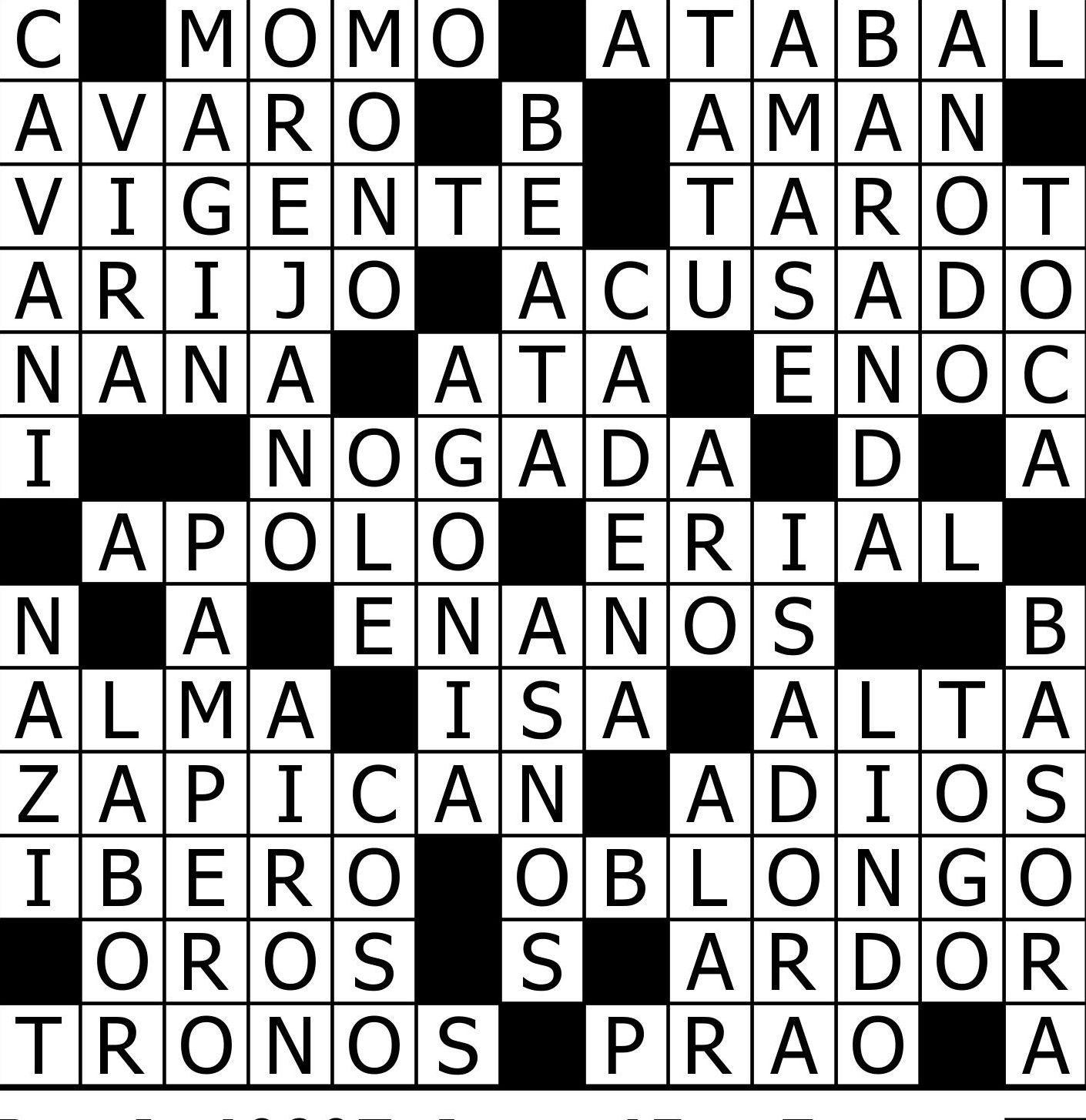 Solución Crucigramas