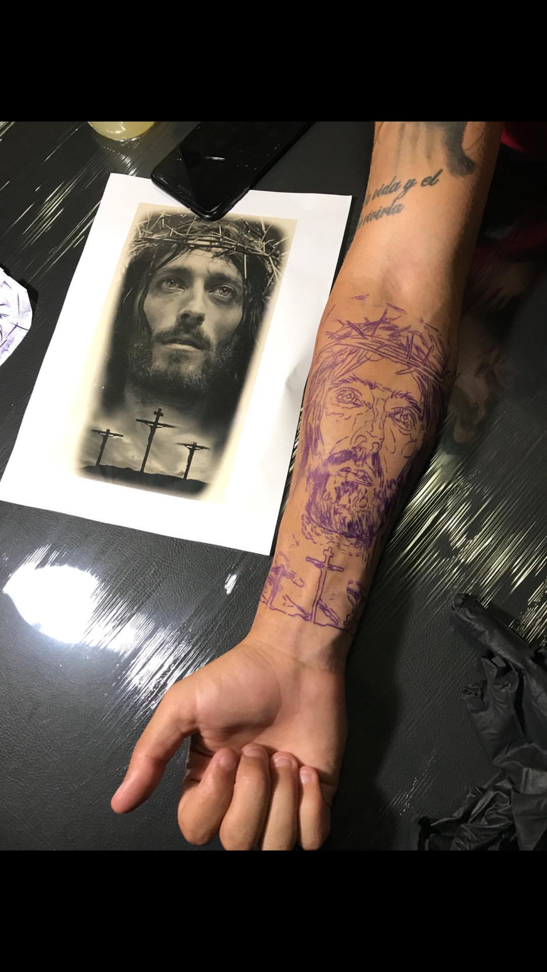 El tatuaje de Giorgian De Arrascaeta. Foto: @marcellusdias