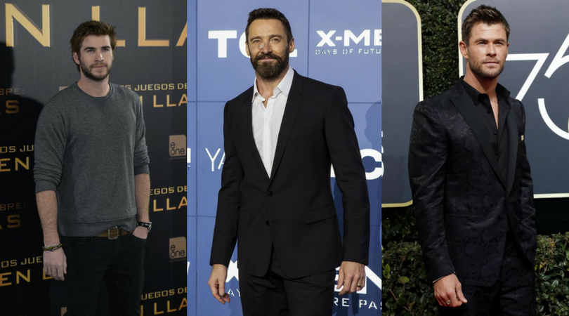 Los hermanos Hemworth y Hugh Jackman