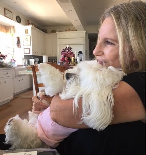 Barbra Streisand y su perra que clonó.