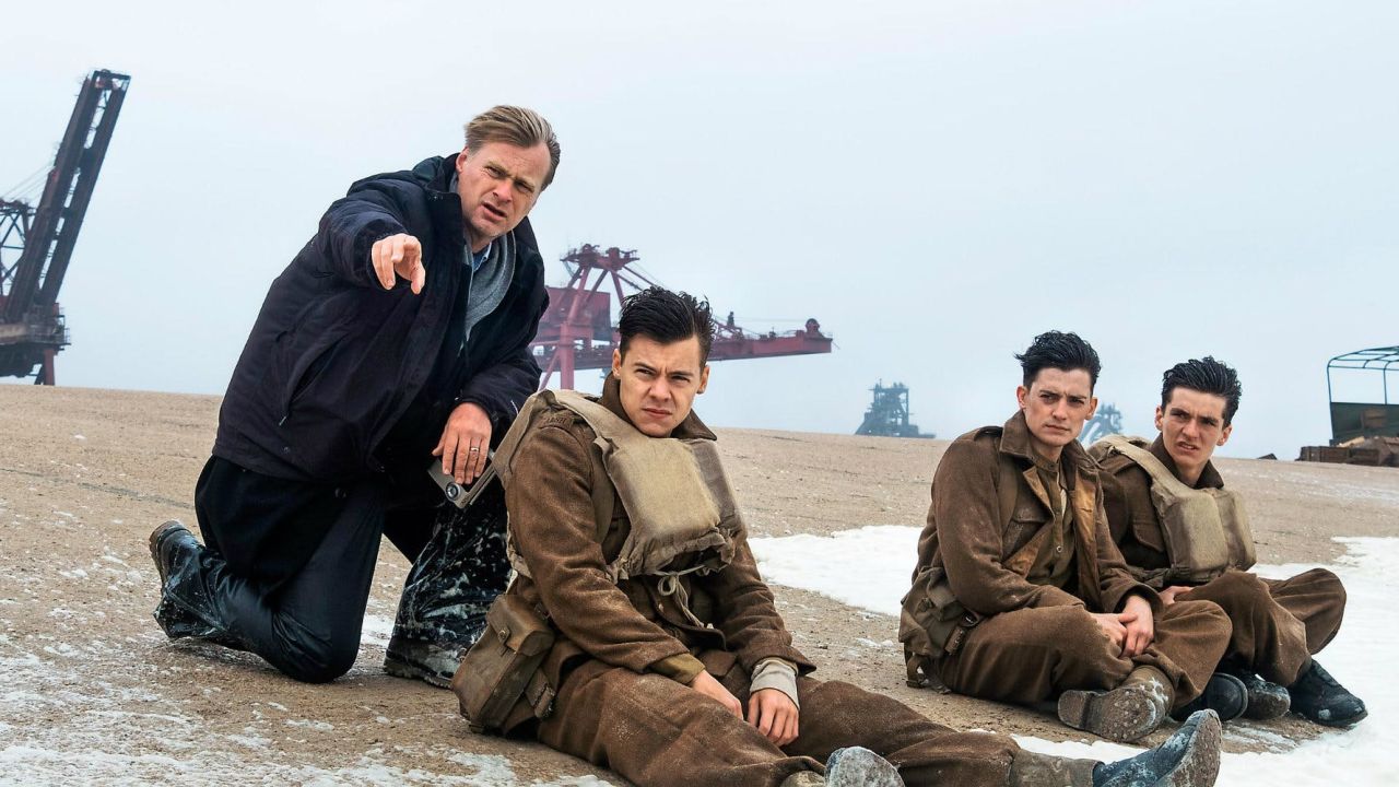 Christopher Nolan en el set de "Dunkerque"