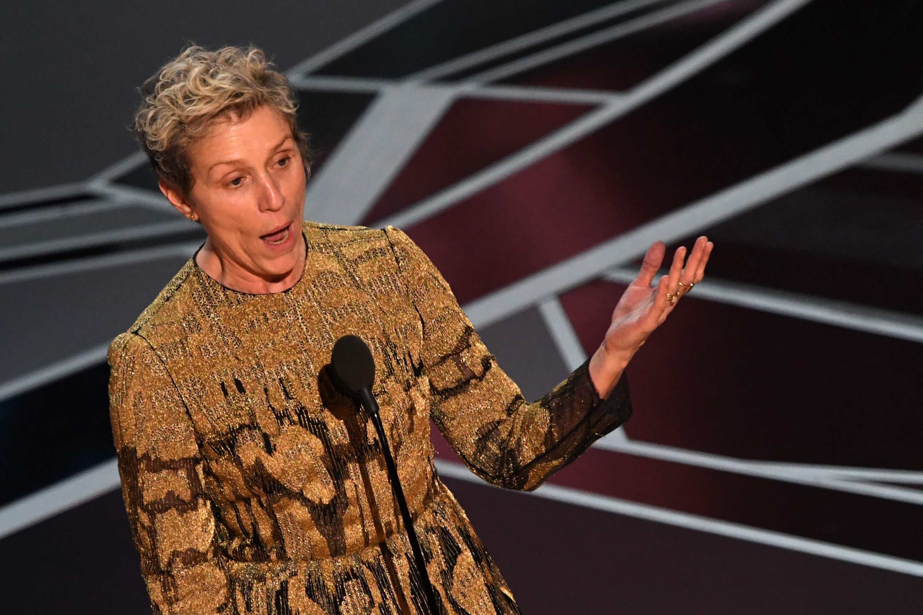 Frances McDormand en los Oscar 2018