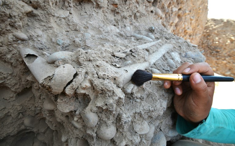 Hallazgos en "El Rosal" datan de entre el 100 y el 650 d.C. Foto: AFP