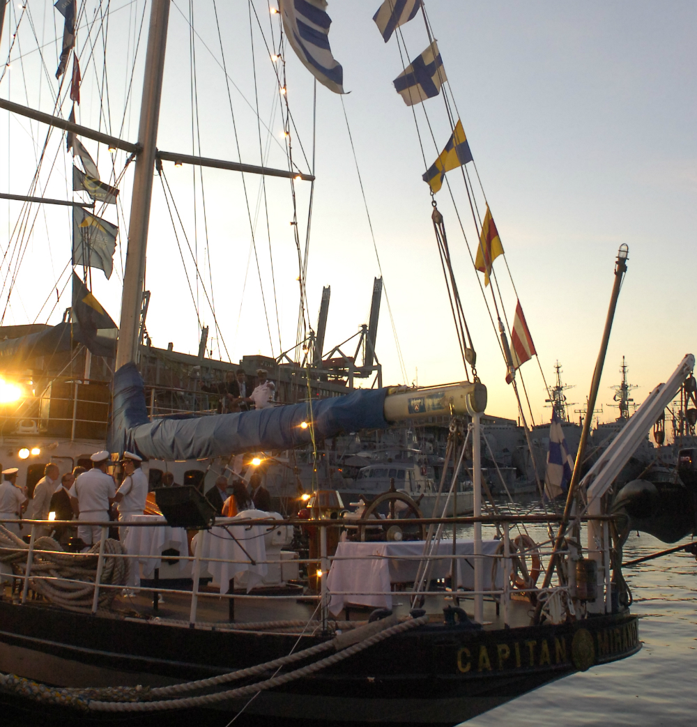 Capitán Miranda: volverá a desplegar sus velas en abril. Foto: archivo El País
