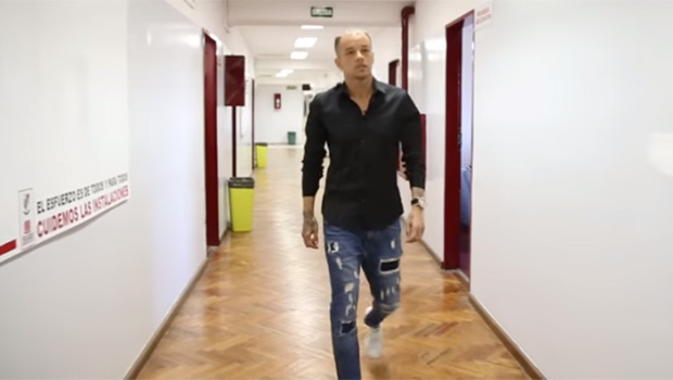 Andrés D'Alessandro en el Instituto River. Foto: Prensa River