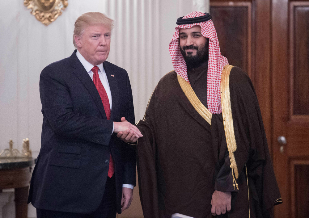 Trump recibirá este martes al príncipe heredero saudita Mohamed bin Salmán. Foto: AFP
