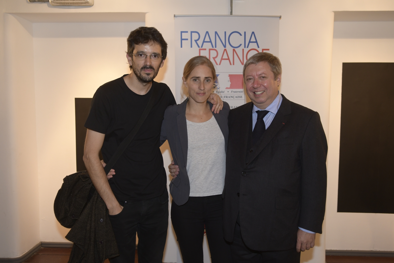 Sebastián Santana, Valentina Cardelino, Embajador de Francia Philippe Bastelica.
