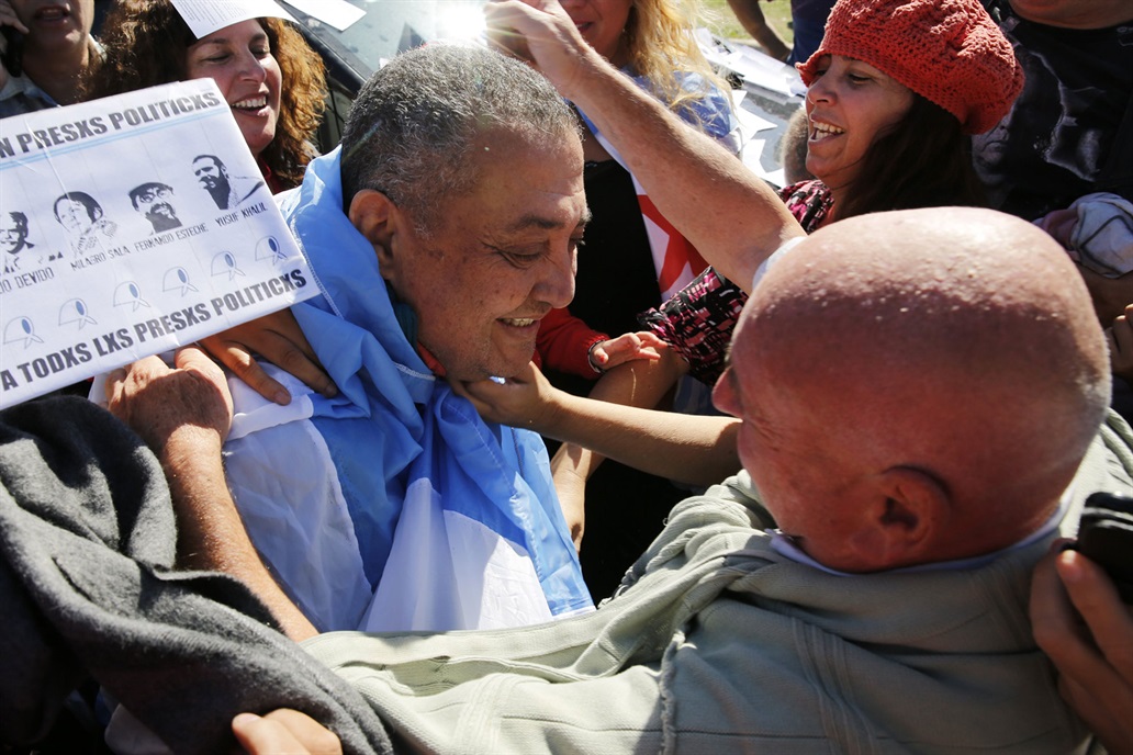 Luis D´Elía es liberado. Foto: LA NACION / Ricardo Pristupluk