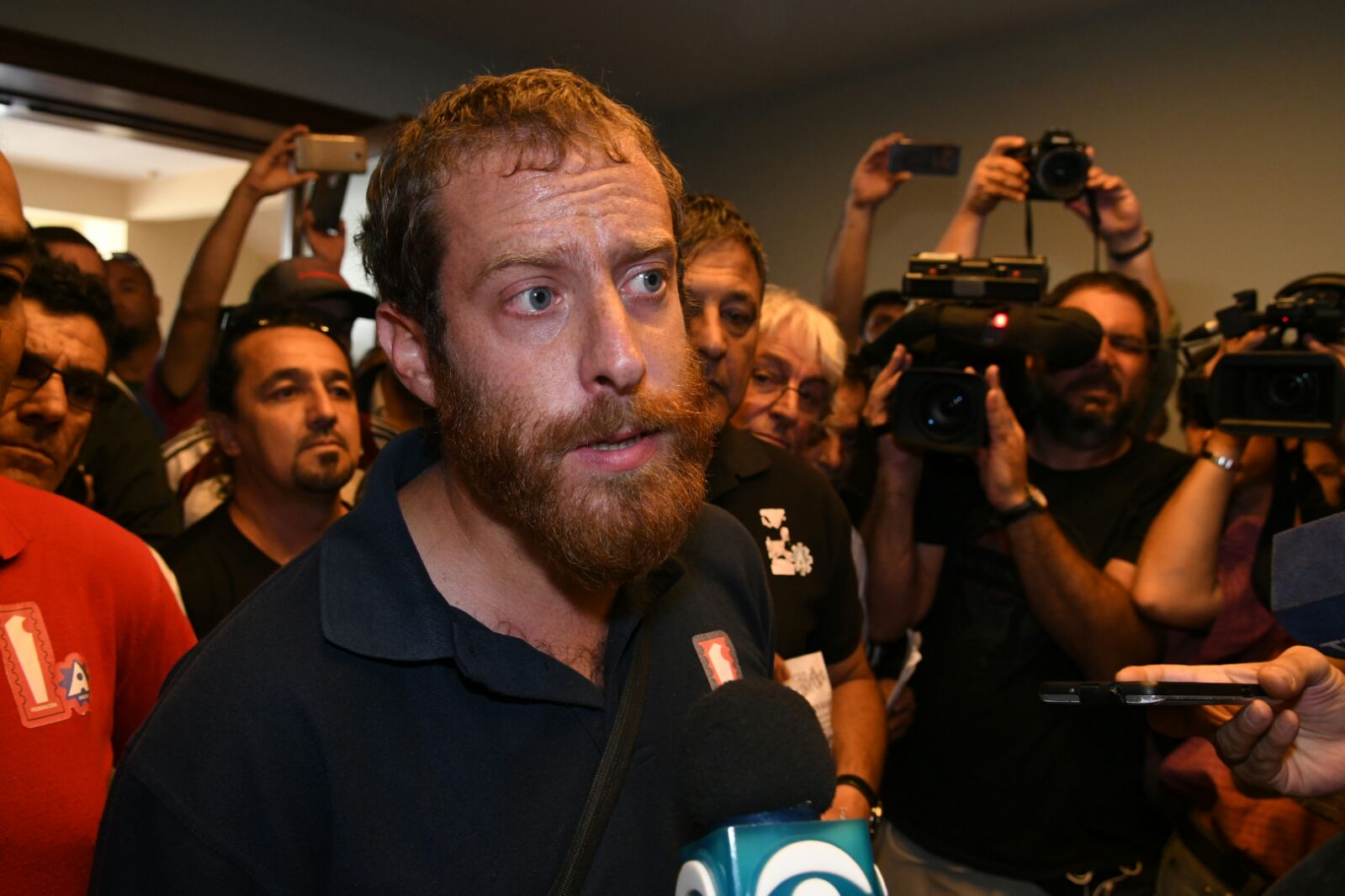 El sindicato interrumpió la presentación. Foto: Ariel Colmegna