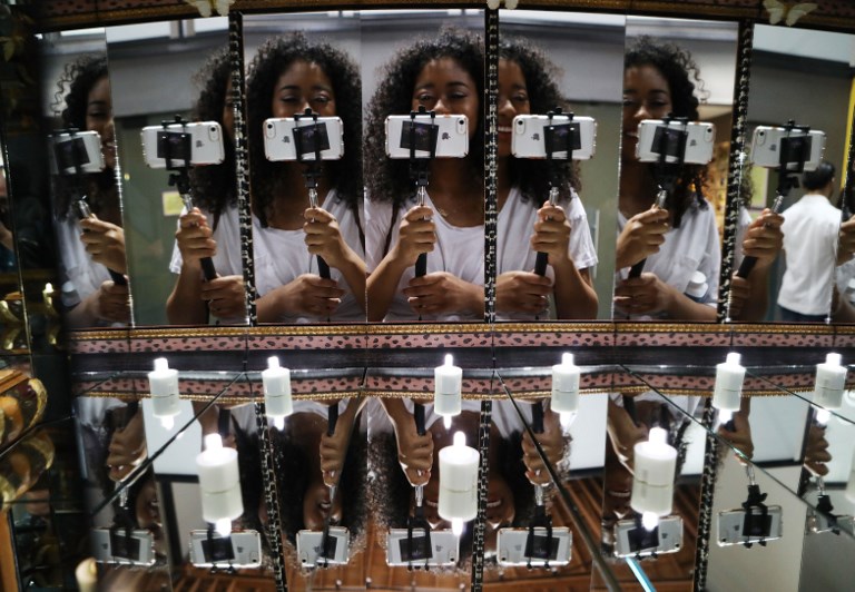 Museo de la selfie en Los Ángeles. Foto: AFP