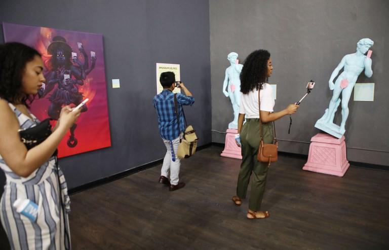 Museo de la selfie en Los Ángeles. Foto: AFP
