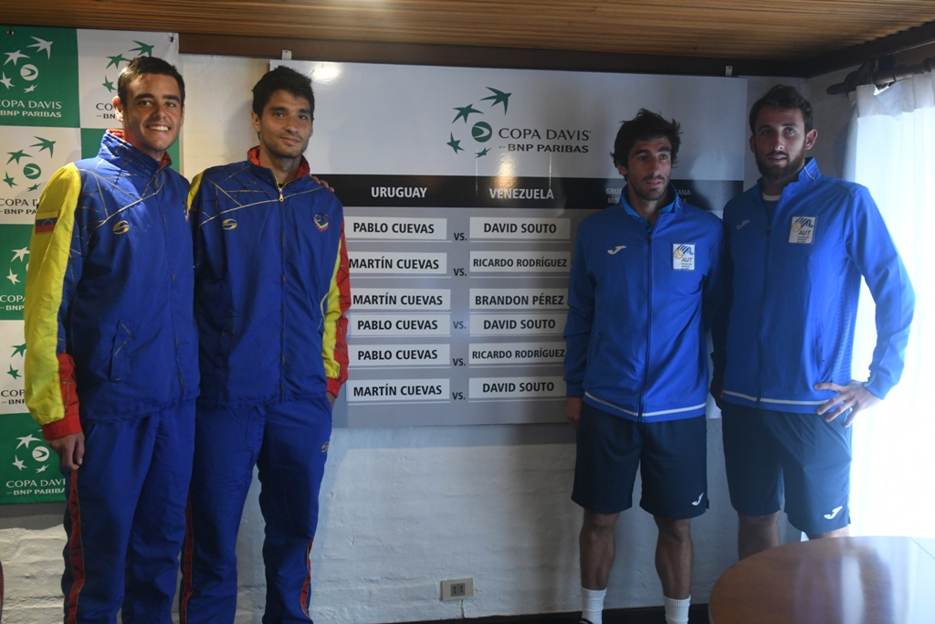 Uruguay y Venezuela ya tienen todo pronto para la Copa Davis. Foto: Francisco Flores.