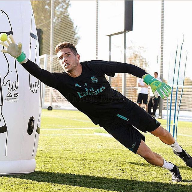 Luca Zidane entrenando en el Real Madrid. Foto: @luca