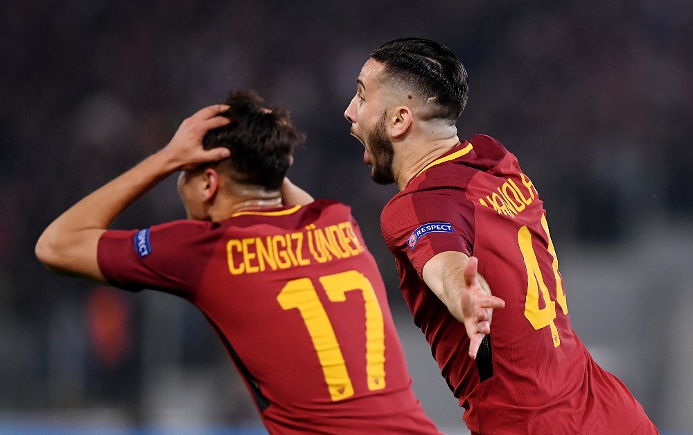 La sorpresa para todos: gol de Manolas para Roma, 3-0 sobre Barcelona y remontada. Foto: Reuters