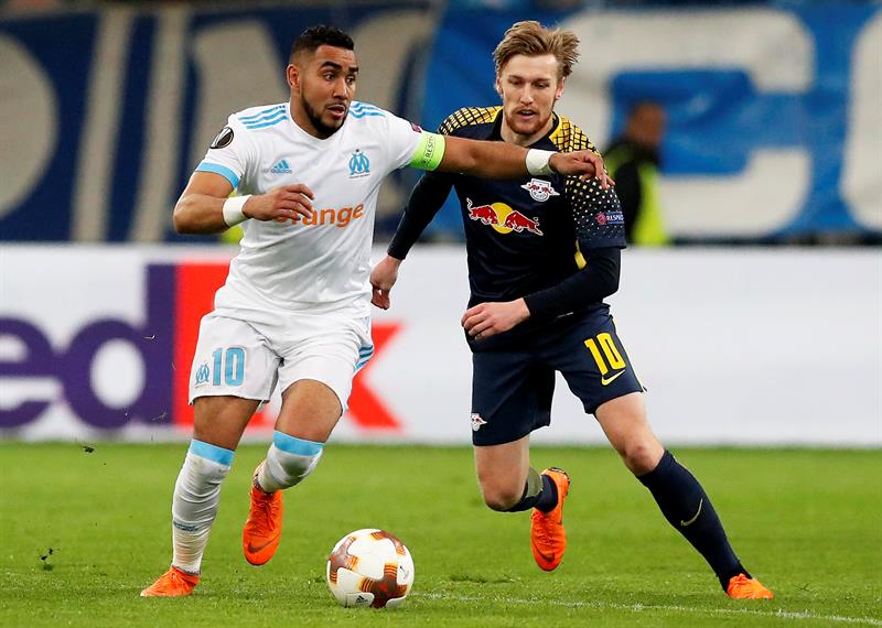 Olympique de Marsella ante RB Leipzig. Foto: EFE