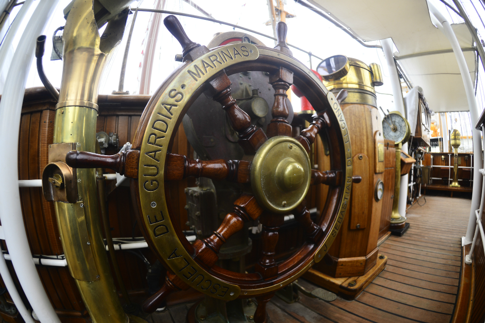 A bordo: el timón para aprender a dar la vuelta al mundo. Foto: G. Pérez